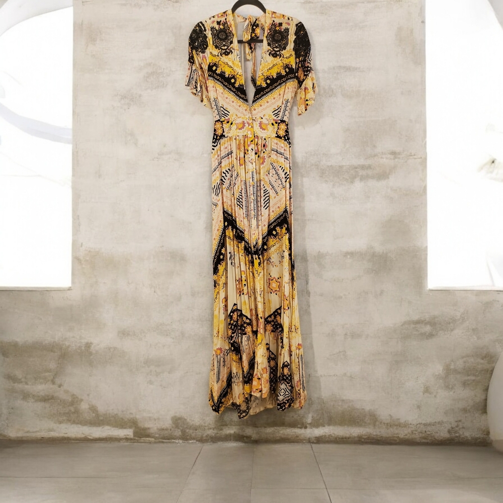 NWT Free People Coco Printed Maxi Dress Size M - Picture 4 of 11